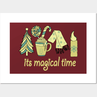 Tis the Season New Year Vibes Tree coffee Love Cute Holiday Posters and Art